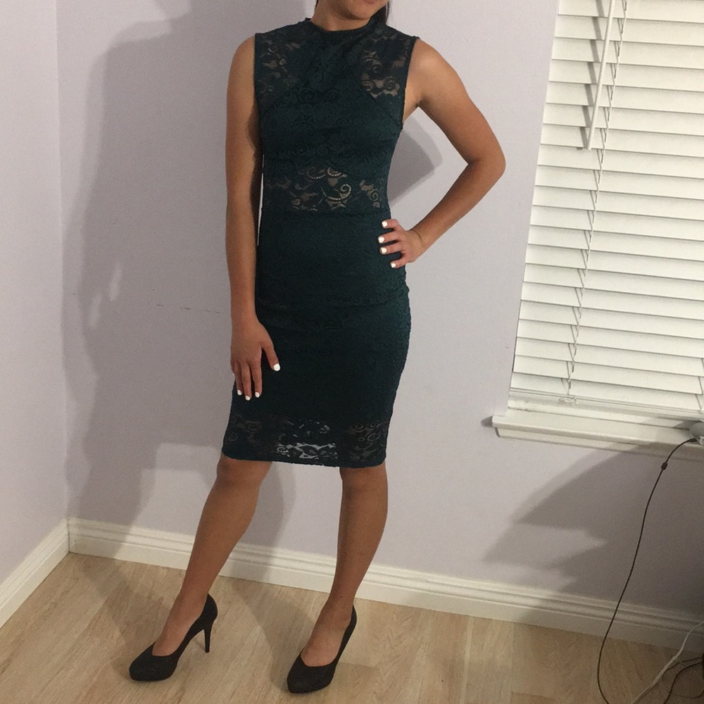 Formal Green Lace Bodycon